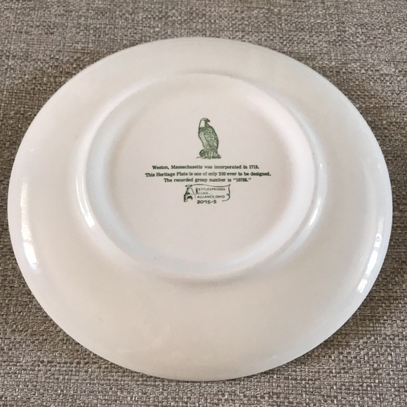 Vintage 1979 Kettlesprings Kilns Weston, MA Heritage Plate - Picture 12 of 12